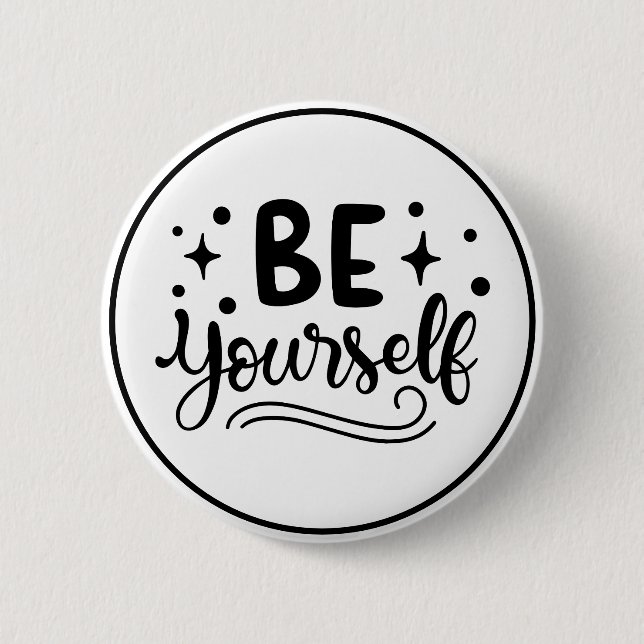 Be Yourself Inspirational Self Confidence Knapp (Framsida)