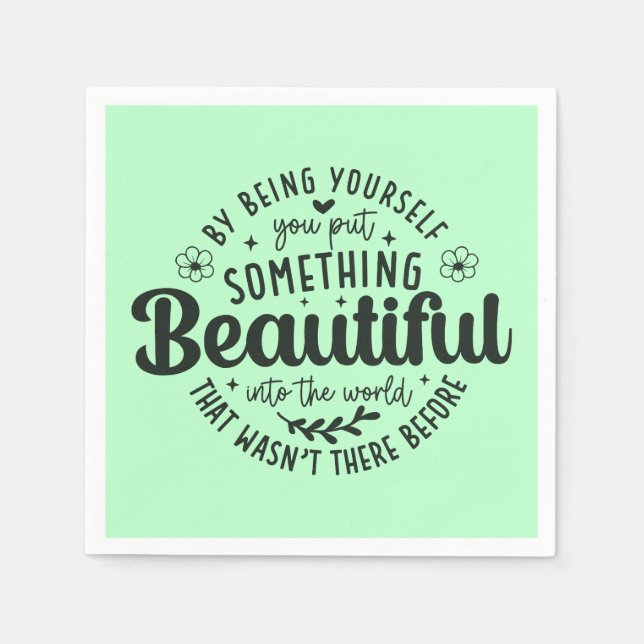 Be Yourself Something Beautiful Quote-52912 Pappersservett (Framsidan)