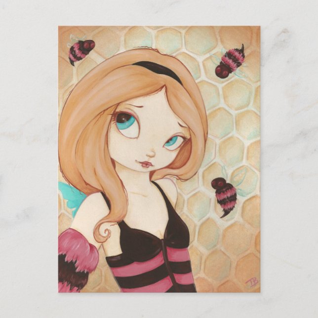 Bea - Fantasy fairy with bin Vykort (Framsida)