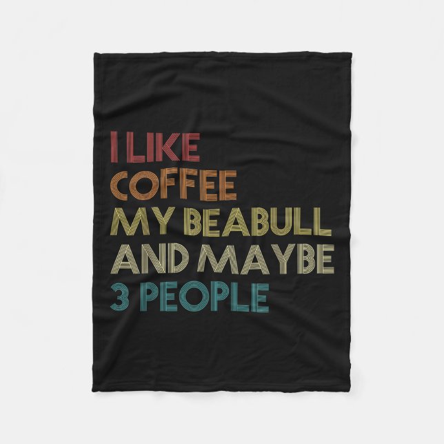 Beabull Hundägare Coffee Älskare Funny Quote Vinta Fleecefilt (Framsidan)