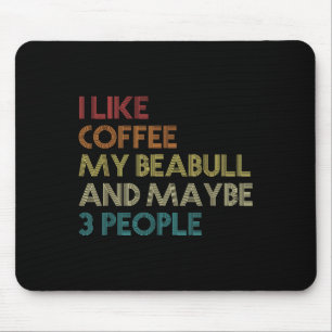 Beabull Hundägare Coffee Älskare Funny Quote Vinta Musmatta