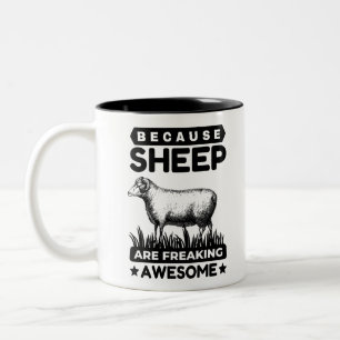 Beacause Sheep är på väg att frysa Fantastisk Två-Tonad Mugg