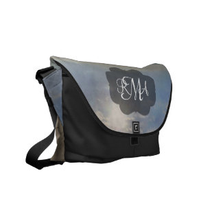 Beach 3-Brev Monogram Initialer Oceanen Messenger Bag