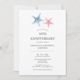 Beach 50-årsjubiléer Bröllop Inbjudningar