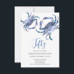 Beach 50:e födelsedagsinbjudan Crab Boil Inbjudningar<br><div class="desc">Säg till A Belles strand 50:e födelsedag till ramar att du får information om din händelse med en överkant av blåa vattenkrabbor. En matchande färg lägger till baksidan av inbjudan. En fyllig chic, men ändå modernt val för din Födelsedagsfest eller din krabbkoks. Ord kan ändras till 60:e, 70:e, 80:e, Cheers...</div>