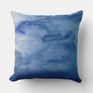 Beach abstrakt Blue Vatten Struktur Kudde