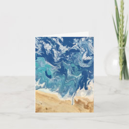 Beach Abstrakt Note Card Tack Kort