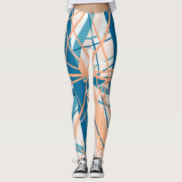 Beach Abstrakt Rand Sommar Geometric Leggings