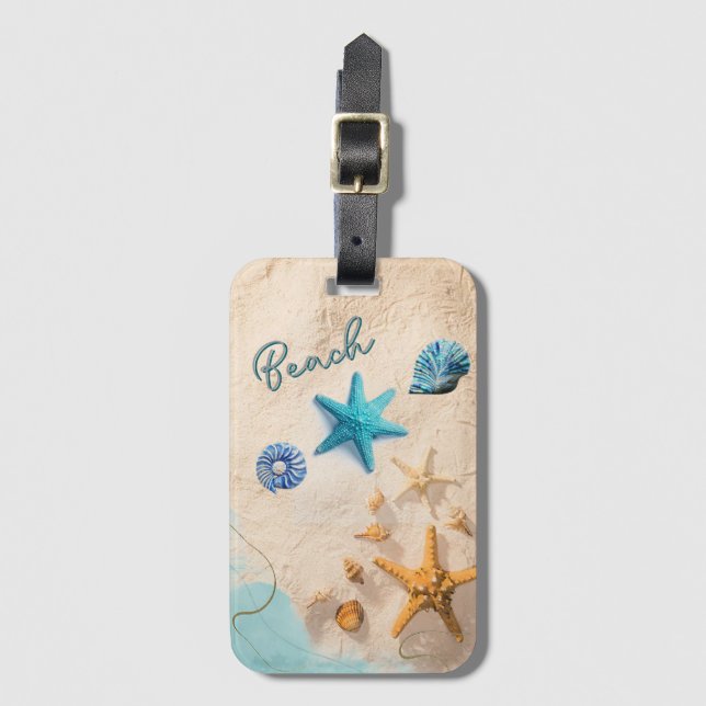 "Beach"Acrylic Luggage Tag Bagagebricka (Framsida vertikal)