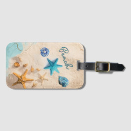 "Beach"Acrylic Luggage Tag Bagagebricka