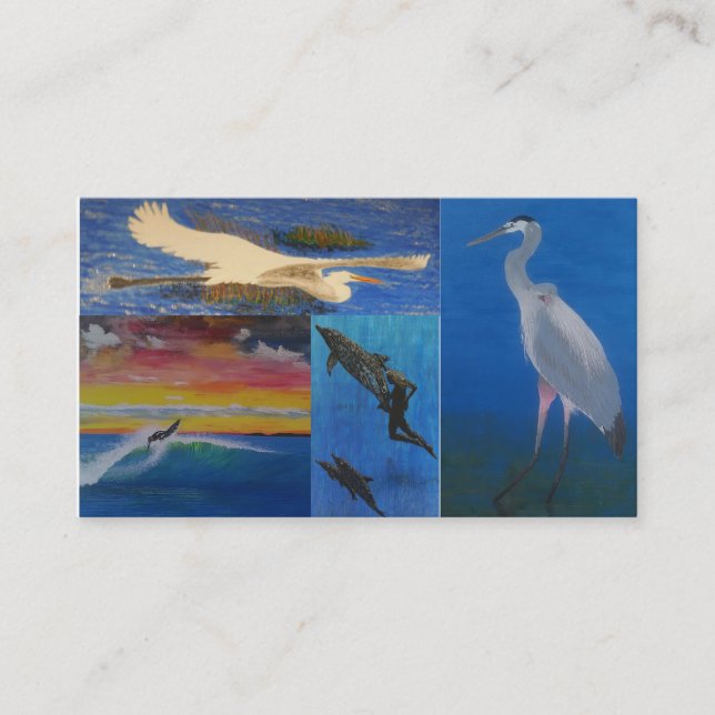 "Beach älskare affärskorts" Visitkort (Framsida)