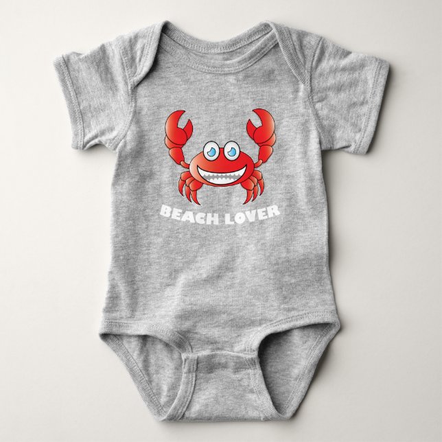Beach Älskare - Baby Jersey Bodykostym T Shirt (Framsida)
