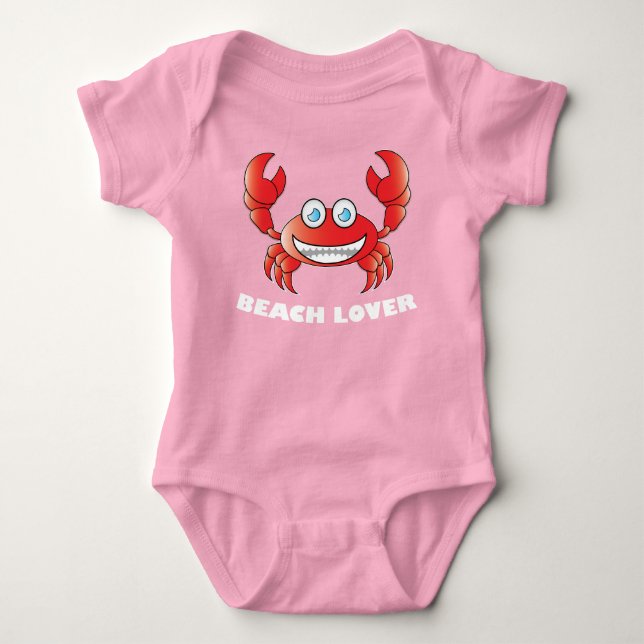 Beach Älskare - Baby Jersey Bodykostym T Shirt (Framsida)