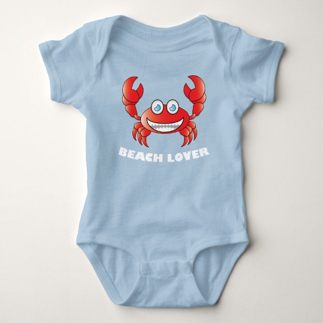 Beach Älskare - Baby Jersey Bodykostym T Shirt (Framsida)