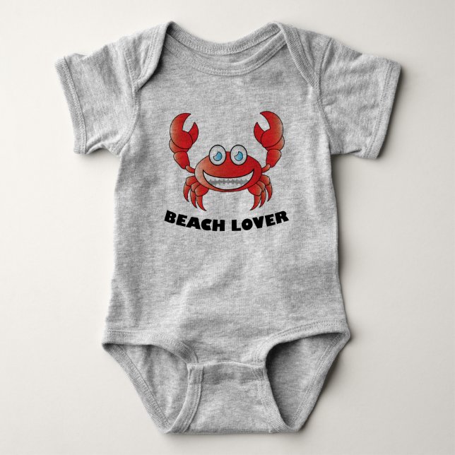 Beach Älskare - Baby Jersey Bodykostym T Shirt (Framsida)