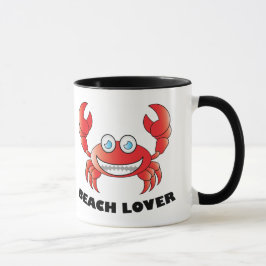 Beach Älskare - Black 11 oz Ringer Mugg