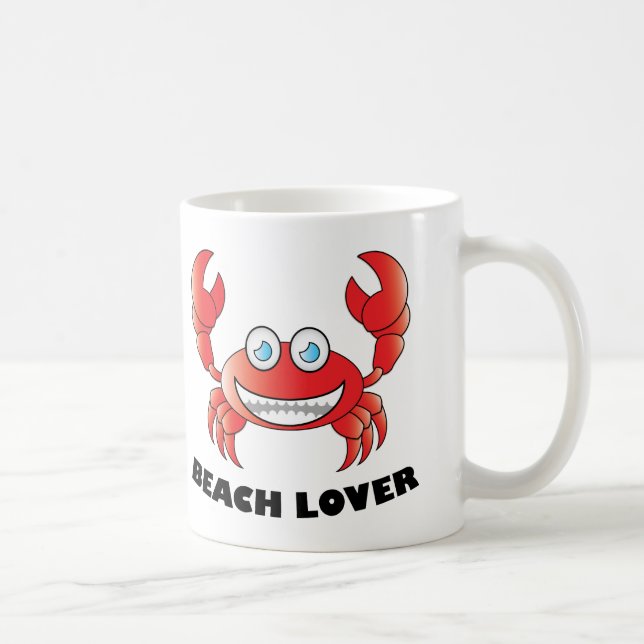 Beach Älskare - Black 11 oz Ringer Mugg (Höger)