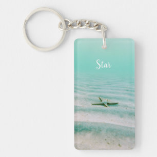 Beach Älskare Keychain Sea Grönt med Namn
