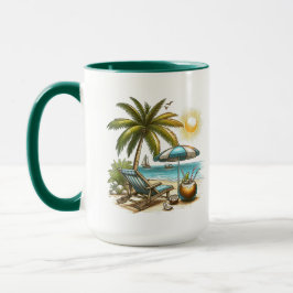 Beach älskare Large Combo Ceramic Mugg