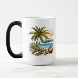 Beach älskare Large Morphing Magisk Mugg