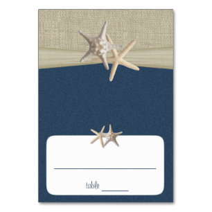 Beach Amore’ Blue Seating Card Bordsnummer