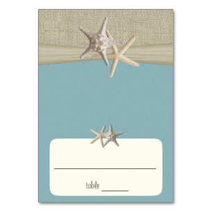 Beach Amore’ Blue Seating Card Bordsnummer