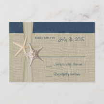 Beach Amore Navy Blue Responcard