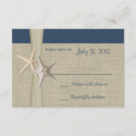 Beach Amore Navy Blue Responcard OSA Kort