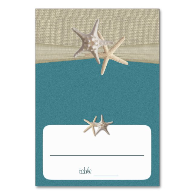 Beach Amore’ Teal Seine Card Bordsnummer (Framsidan)