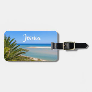 Beach and Sjölandskap Personlig Namn Bagagebricka
