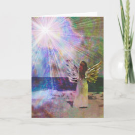 Beach Angel of Light Greeting Card Kort