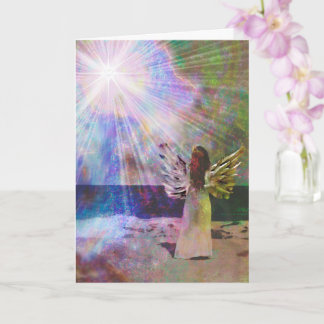 Beach Angel of Light Greeting Card Kort