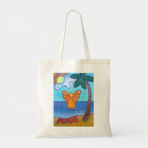 Beach Angel Peace and Joy Art Tote bags Tygkasse
