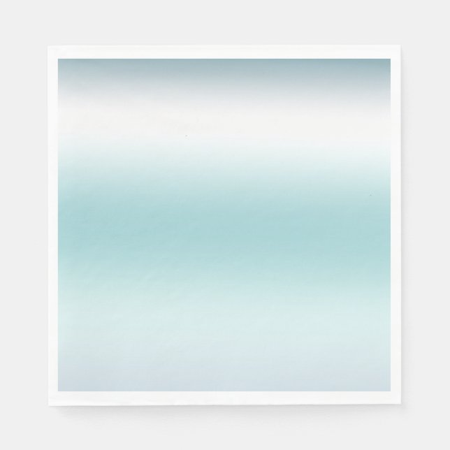 Beach Aqua Blue Ombre Pappersservett (Framsidan)