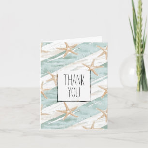 Beach Aqua Mint Starfish Rand Tack Kort