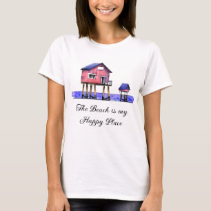Beach är min Lycklig Ställe T Shirt