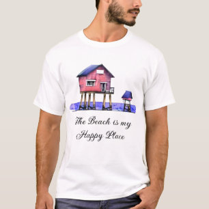 Beach är min Lycklig Ställe T Shirt