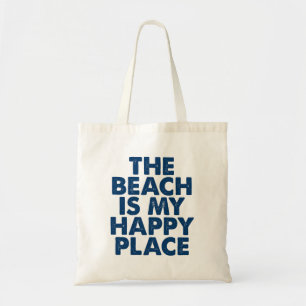 Beach är min Lycklig Ställe tote Tygkasse