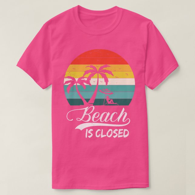 Beach är stängt. t shirt (Design framsida)