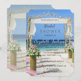 Beach Arbor Floral Brudtjejfest Inbjudningar