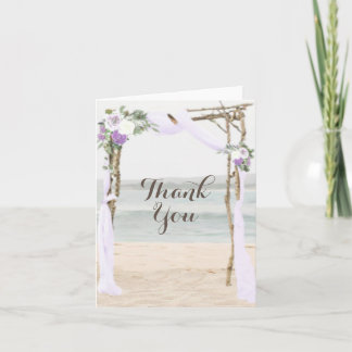 Beach Arbor Lavender Bröllop - tackkort