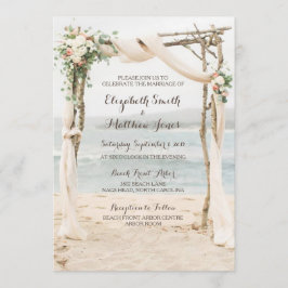Beach Arbour Wedding-inbjudan Inbjudningar