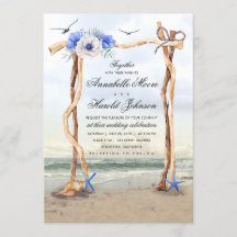 Beach Arbour Wedding-inbjudningar