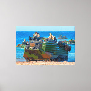 BEACH ARMOR - Amphibious Fordon 40 x 60 Canvastryck