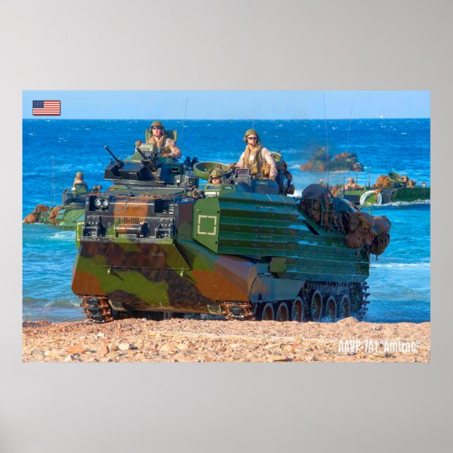 BEACH ARMOR - Amphibious Fordon Poster (Framsidan)