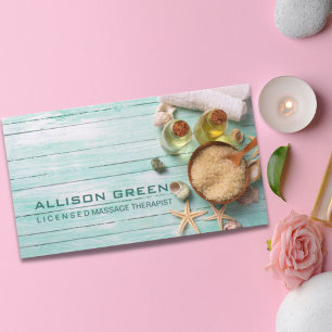 Beach AromaTherapi Massageterapeut SPA Salon Visitkort