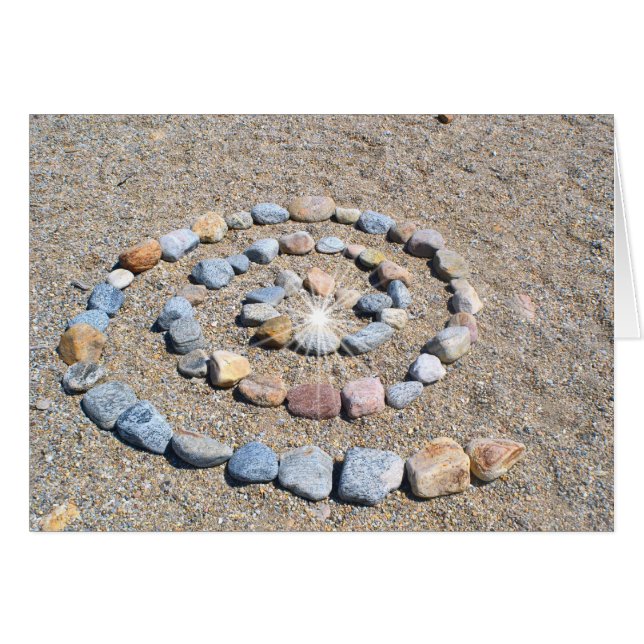 Beach Art Spiral-kort Hälsningskort (Framsidan Horizontal)