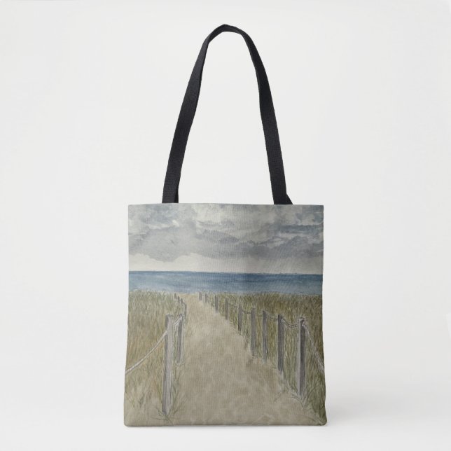 Beach Art Tote Bag Tygkasse (Framsida)