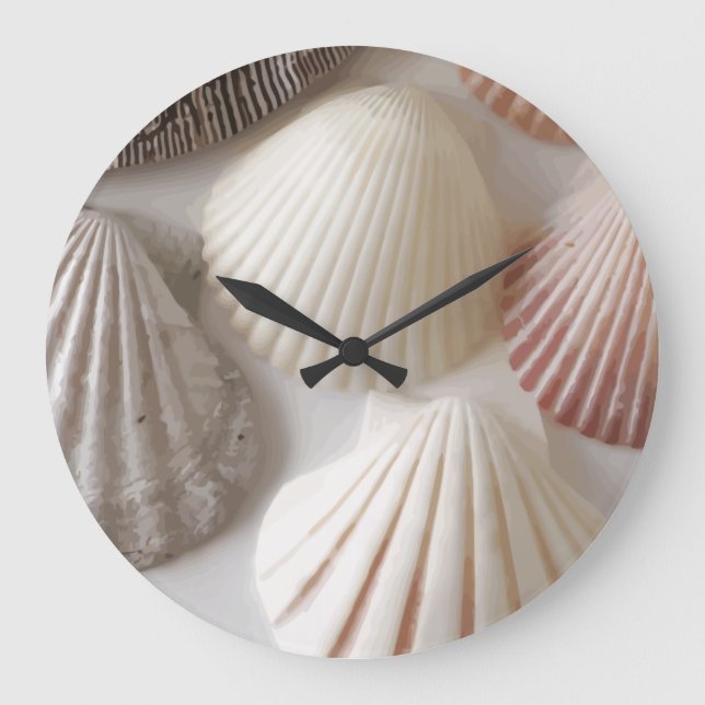 Beach Art Wall Clocks Stor Klocka (Framsida)