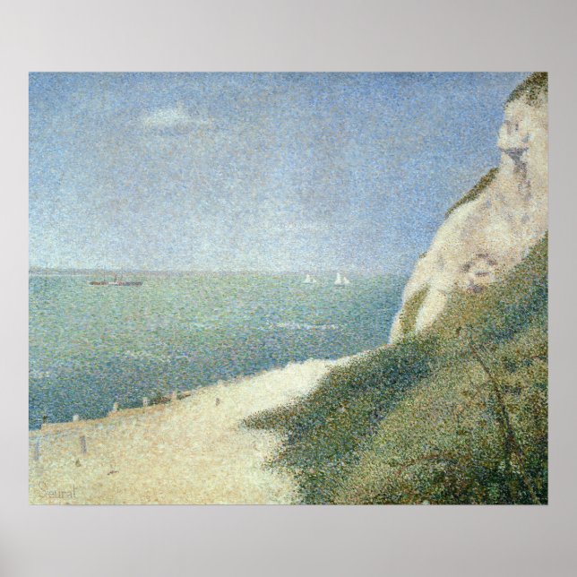 Beach at Bas Butin, Honfleur, 1886 Poster (Framsidan)